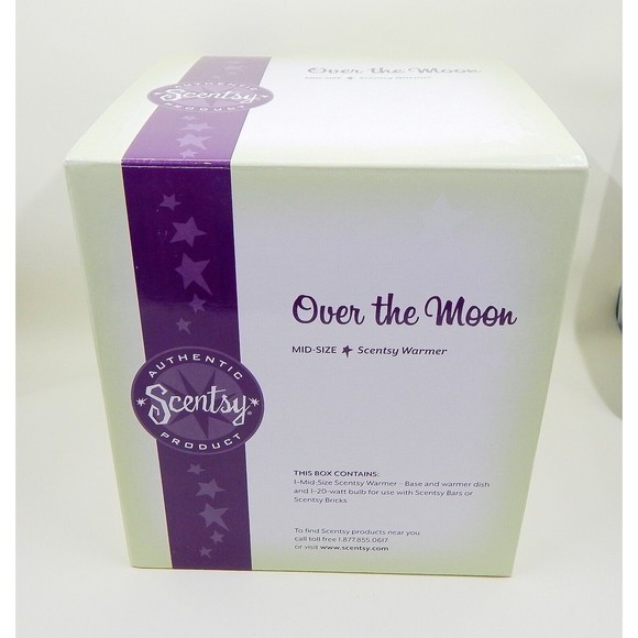 Scentsy Over The Moon Mid-Size Scentsy Warmer Nursey Rhyme Discontinued Retired - Picture 10 of 11
